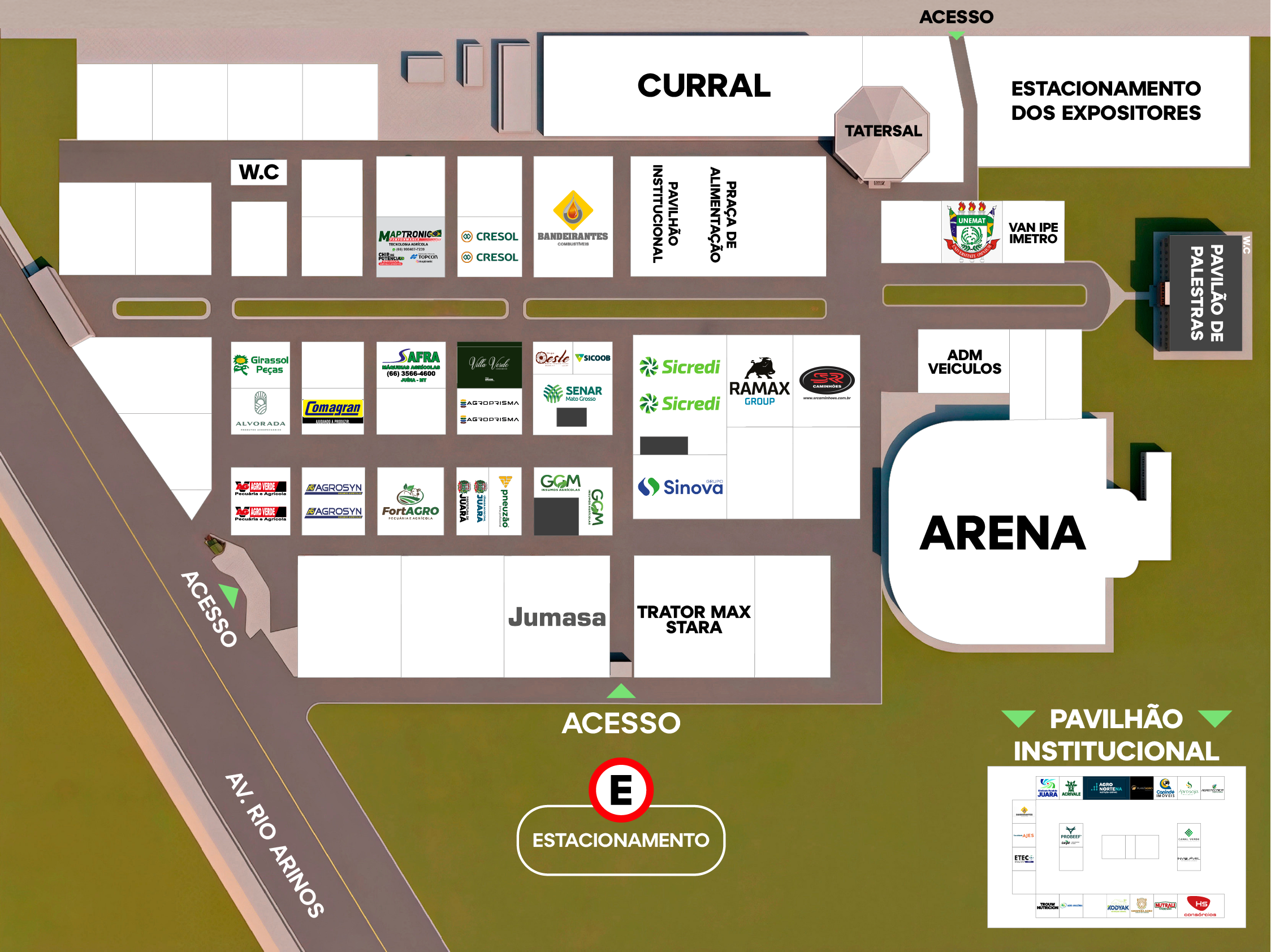 Mapa do Parque Arinos Show Agro 2026